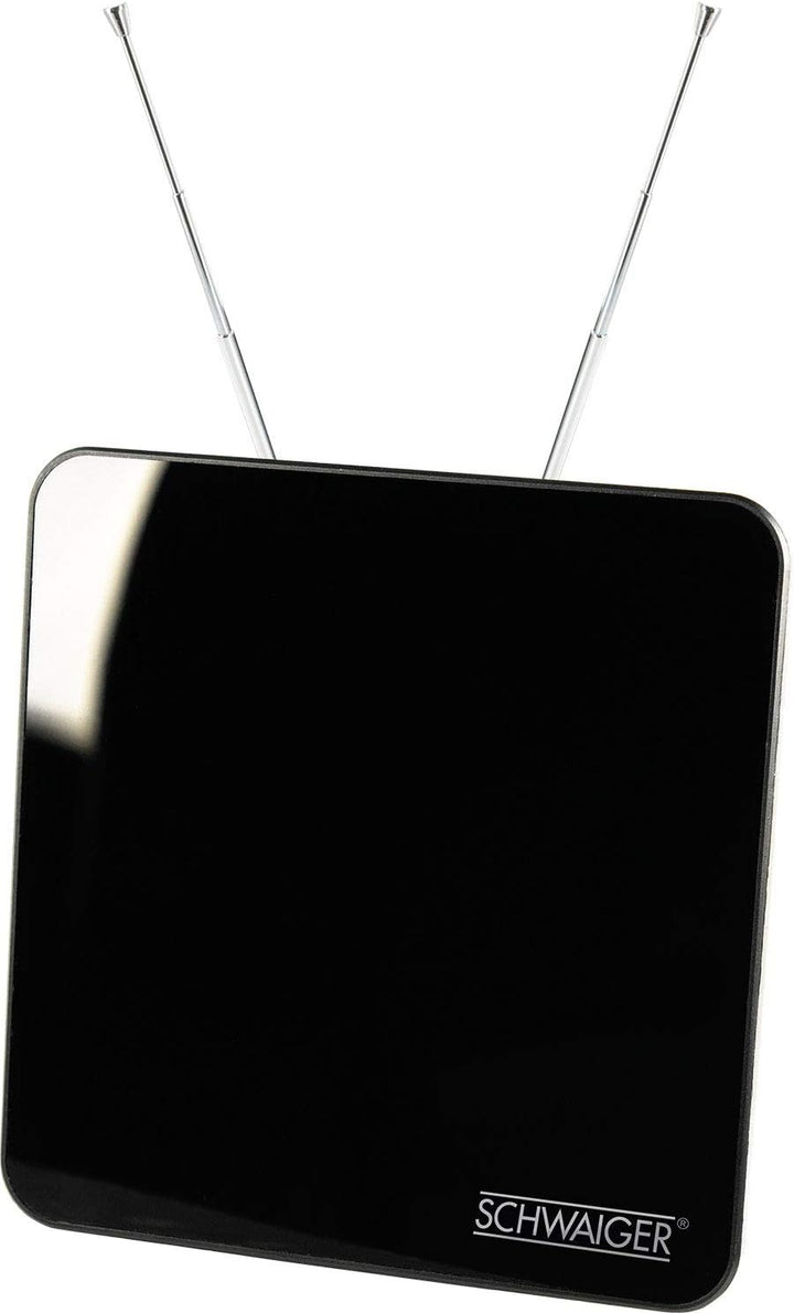 Schwaiger ZA8970 011 Aktiv DVBT-Zimmerantenne mit Klavierlack Optik (45 dB) schwaz