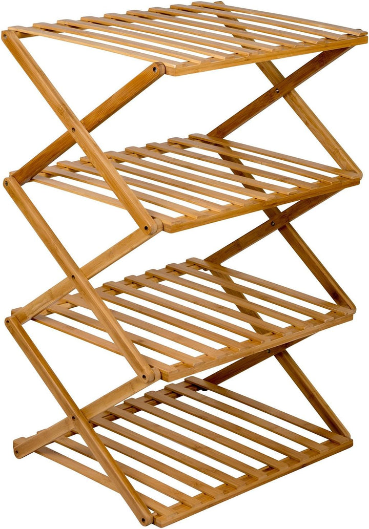 1609300 Fitzroy Camping Regal Faltschrank Faltregal Küche Möbel Faltbar Bambus Holz 50x40x72 cm