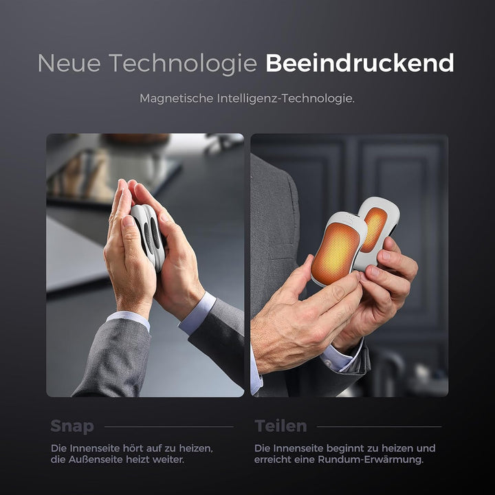 OCOOPA handwärmer elektrisch 10000 mAh Split-Magnetic 2er-Pack, 4 Heizmodi, schnelleres Aufheizen ha