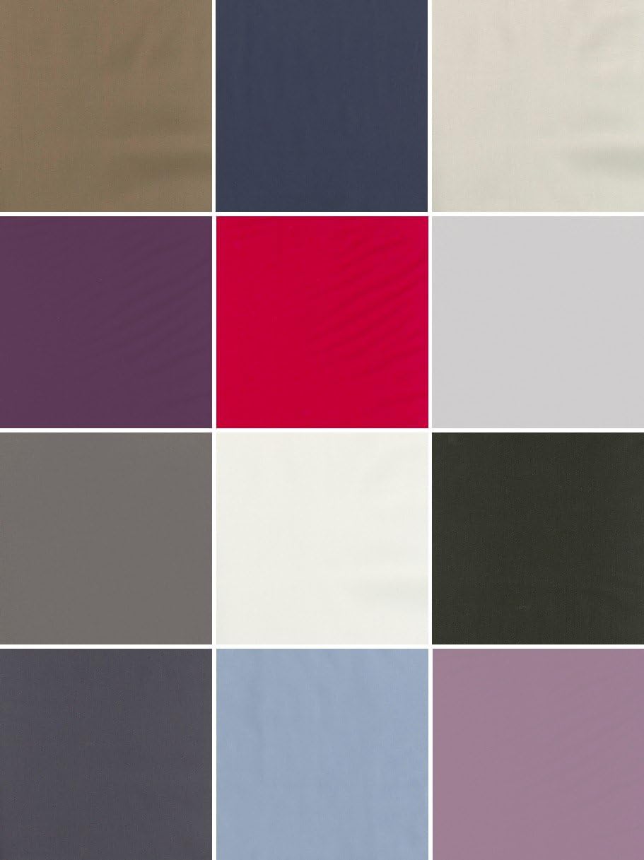 MISTRAL HOME Uni Einfarbig Wende Bettwäsche Edel Perkal 100% Ägyptische Baumwolle, Farbe:Shale Taupe