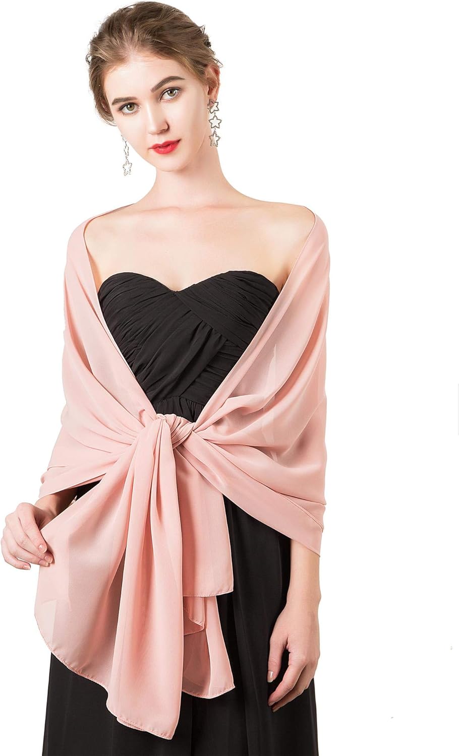 olyrjie Weicher Chiffon-Schal für Kleider, Damen-Accessoires Blush Einheitsgrösse, Blush Einheitsgrö