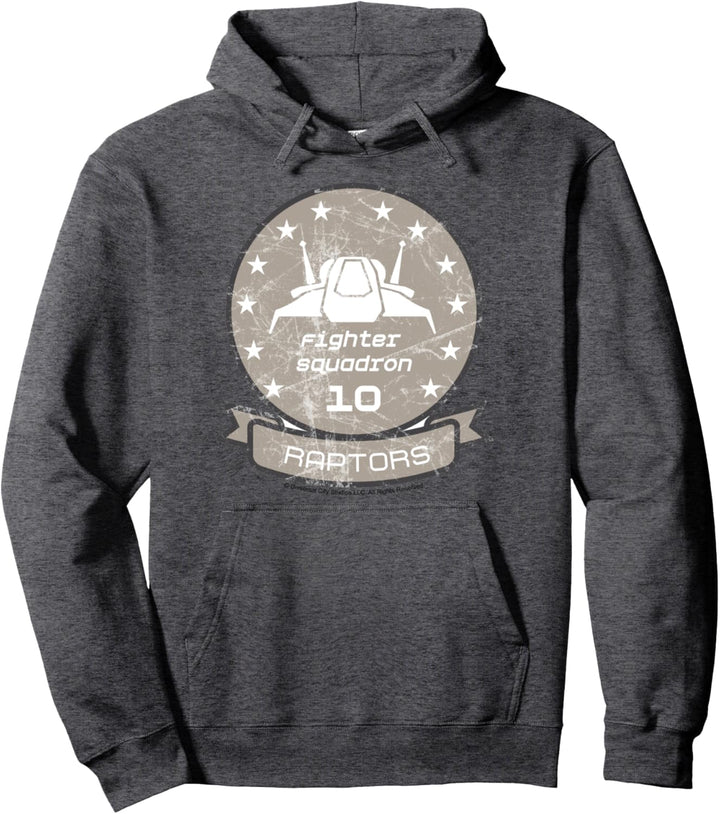 Battlestar Galactica Fighter Squadron 10 Raptors Logo Pullover Hoodie