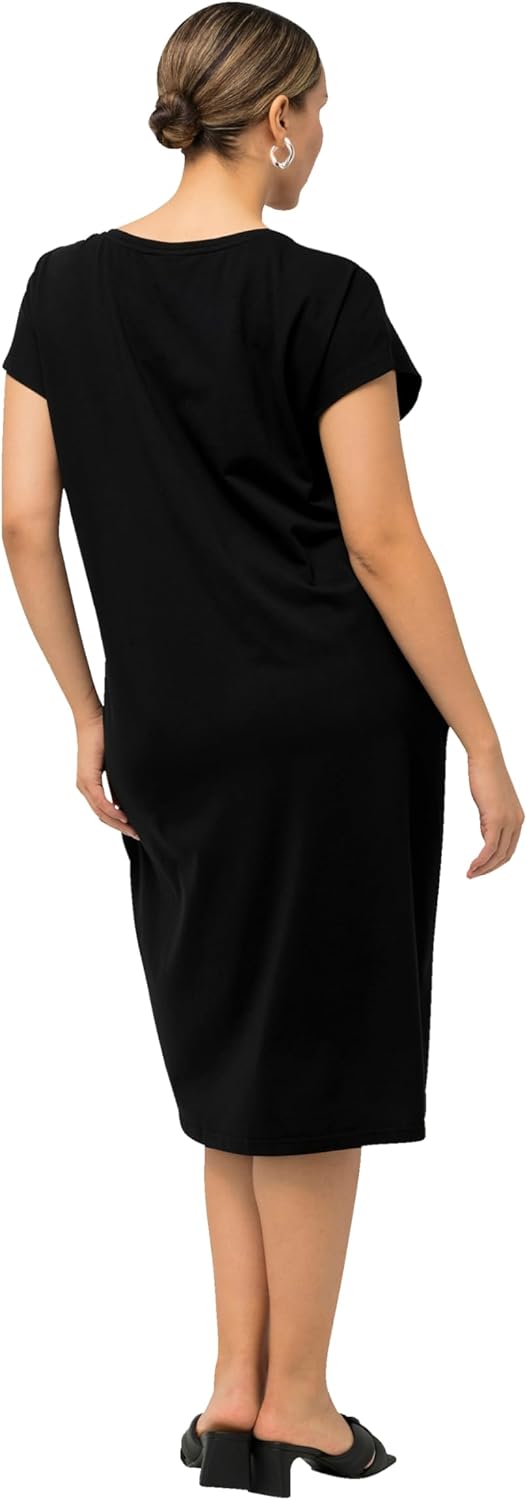 Ulla Popken Damen Jerseykleid Kleid 42-44 Schwarz, 42-44 Schwarz