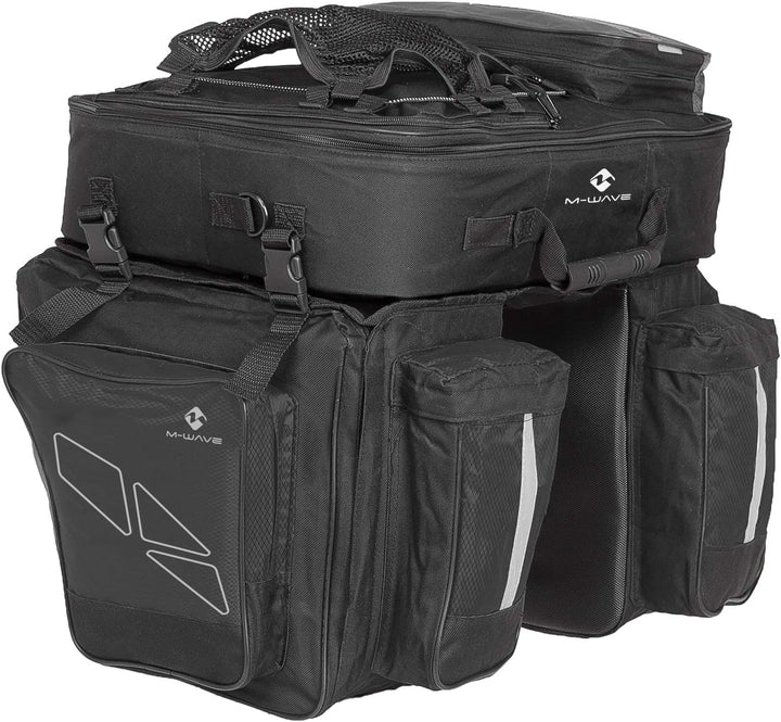 M-Wave Gepäcktasche 3-fach Traveller, schwarz/ grau, 62 l einzeln Single, einzeln Single