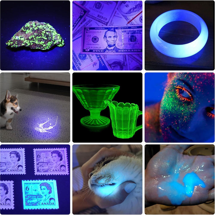 DARKBEAM UV Taschenlampe uv Lampe 365nm Licht USB Aufladbar, Woodsche Lampe Schwarzlichtlampe Klein