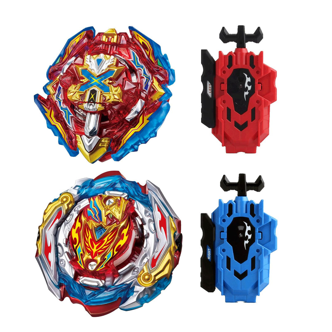 Gyroscope Turbo Set, 3D Arena Metall Fusion KampfKreisel, Mit Battling Top Launcher, Geschenk-Sets(2
