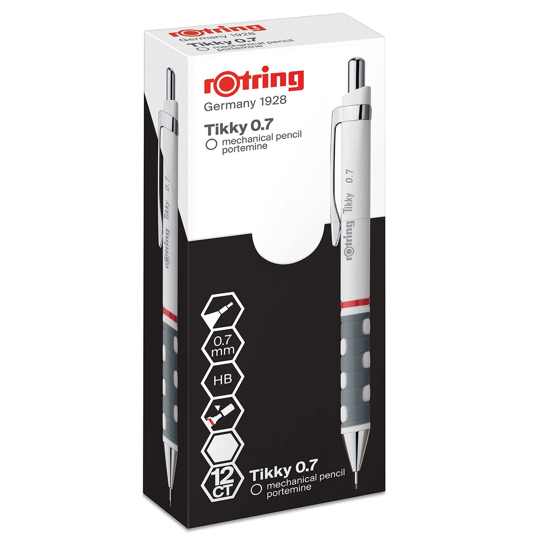 rOtring Tikky-Druckbleistift, HB 0,7 mm, blauer Schaft, 12er-Box 12er-Box HB 0.7 Wei?, 12er-Box HB 0