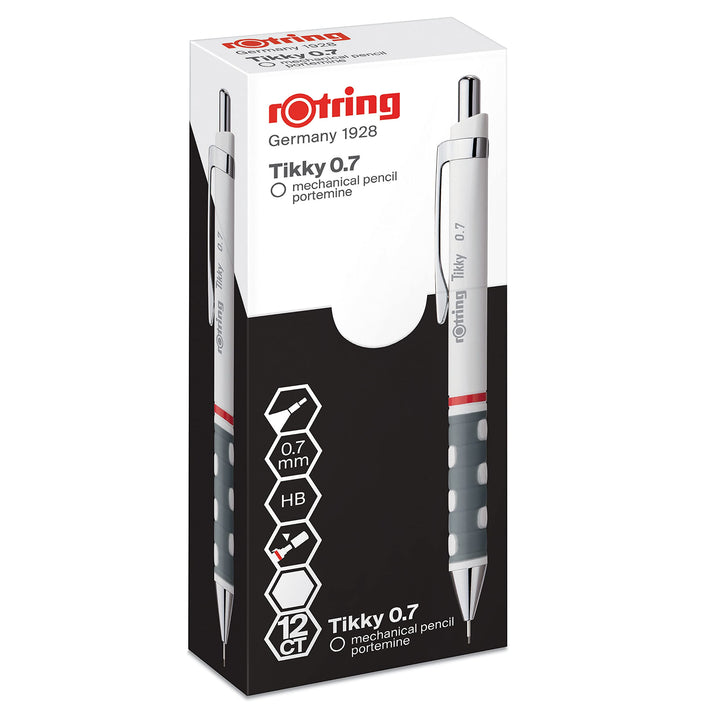 rOtring Tikky-Druckbleistift, HB 0,7 mm, blauer Schaft, 12er-Box 12er-Box HB 0.7 Wei?, 12er-Box HB 0