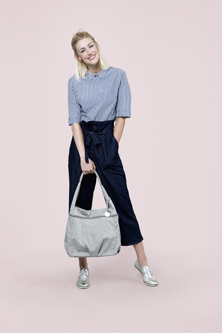 LÄSSIG Baby Wickeltasche Stylische Tasche nachhaltig Babytasche/Green Label Hobo Bag Grau, Grau