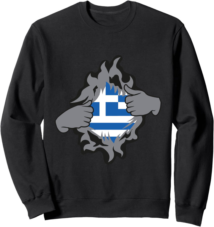Griechenland Im Herzen Grieche Sweatshirt