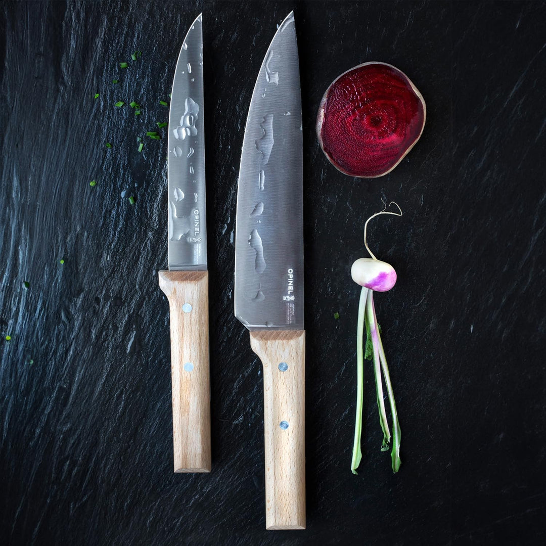 Opinel Parallele Bread Messerblock mit 5 Messern, Messerblock aus Buchenholz gefertigt, Messerset, 2