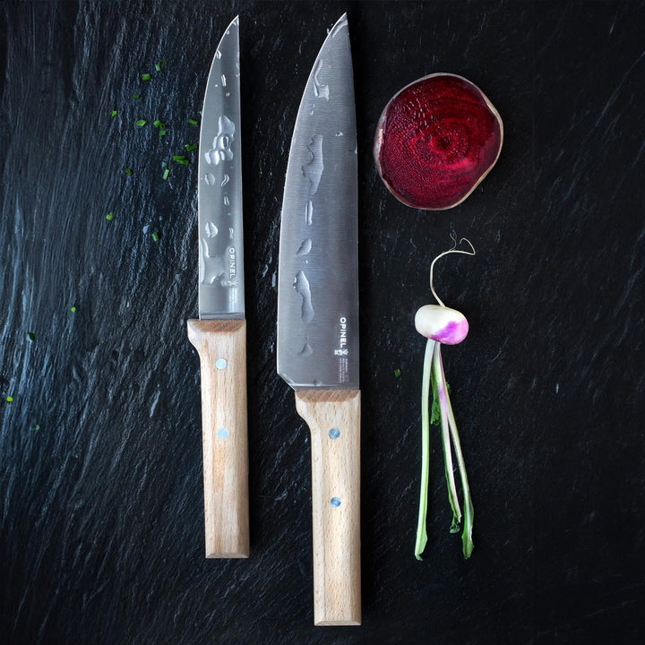 Opinel Parallele Bread Messerblock mit 5 Messern, Messerblock aus Buchenholz gefertigt, Messerset, 2