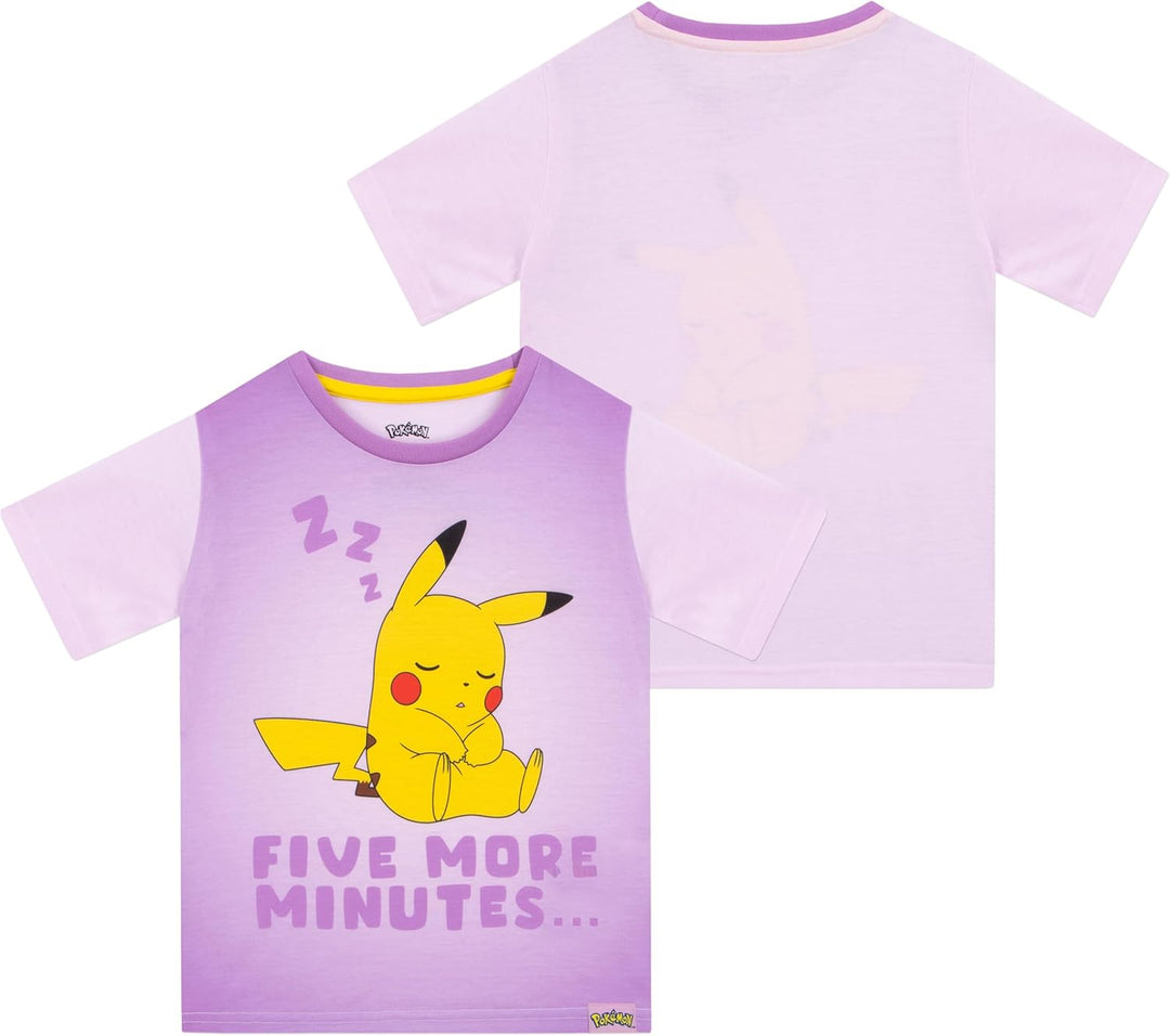 Pokémon Schlafanzug | Pikachu Schlafanzug Mädchen | Schlafanzüge Für Mädchen Pikachu 158 Kurzarm, 15