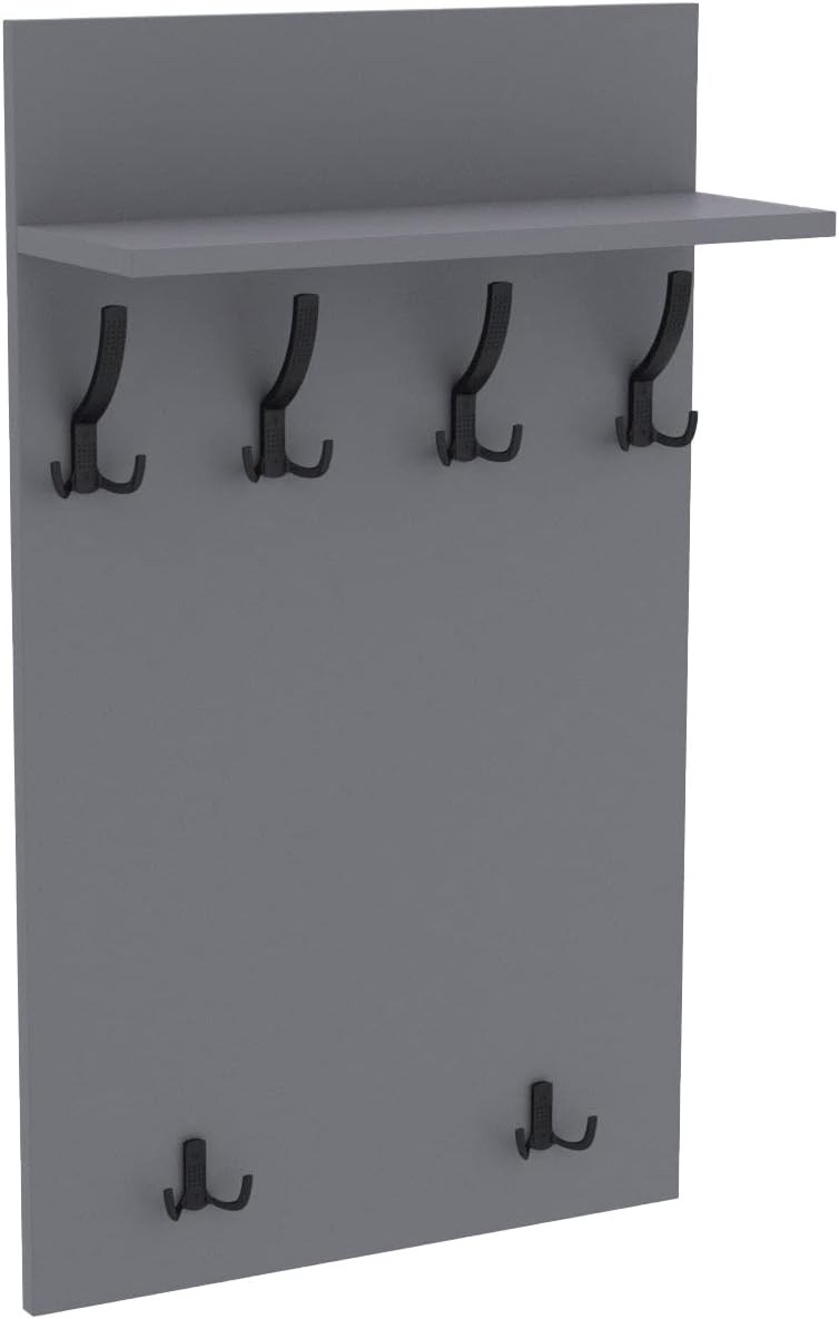 AKKE 100x60 | MAXI Garderobenpaneel Wandgarderobe Garderobe Wandpaneel Kleiderstange SCHWARZ | LIGHT
