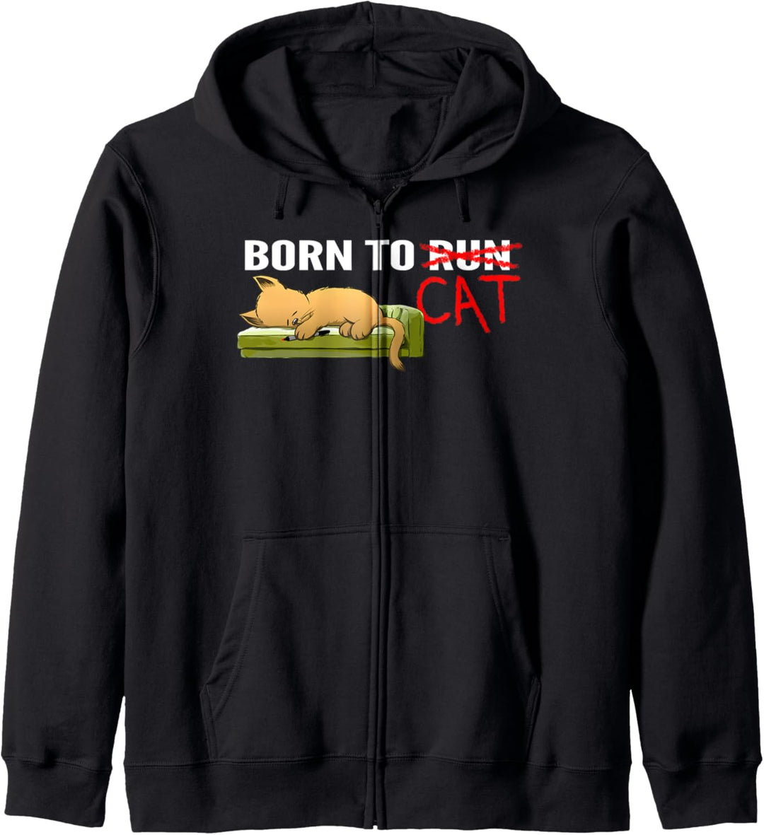 Lustiges laufendes Katzen-Haar-Geschenk-Shirt Kapuzenjacke