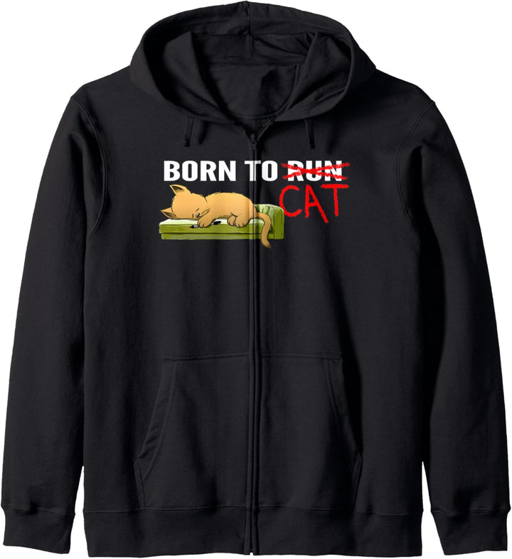 Lustiges laufendes Katzen-Haar-Geschenk-Shirt Kapuzenjacke