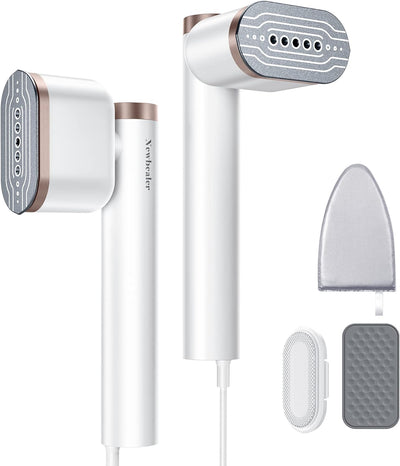 Newbealer Steamer Dampfglätter, 1200W, 120ml, Tragbarer Dampfbügel mit Hand Dampfbürste für Kleidung