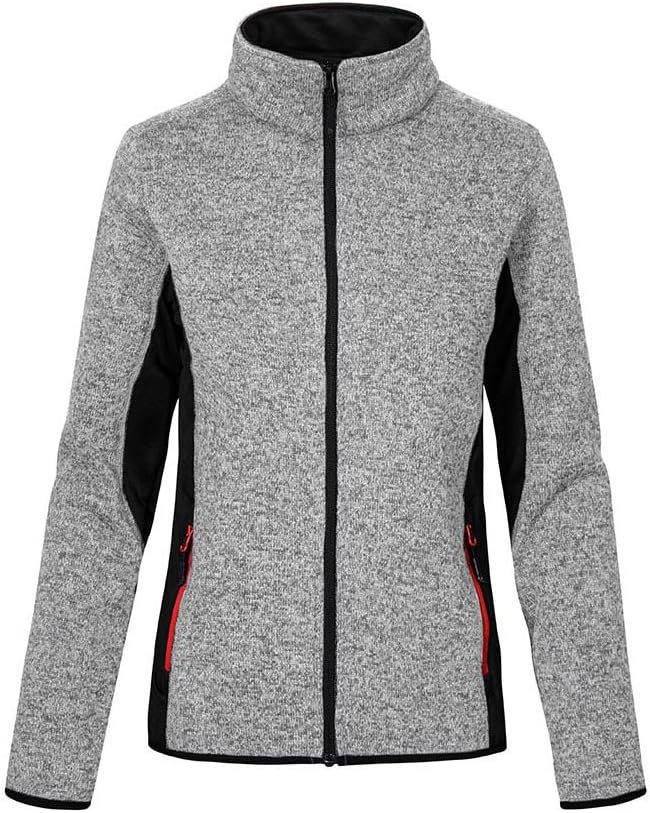 Strick Jacke Workwear Damen, Grau-Melange, XL