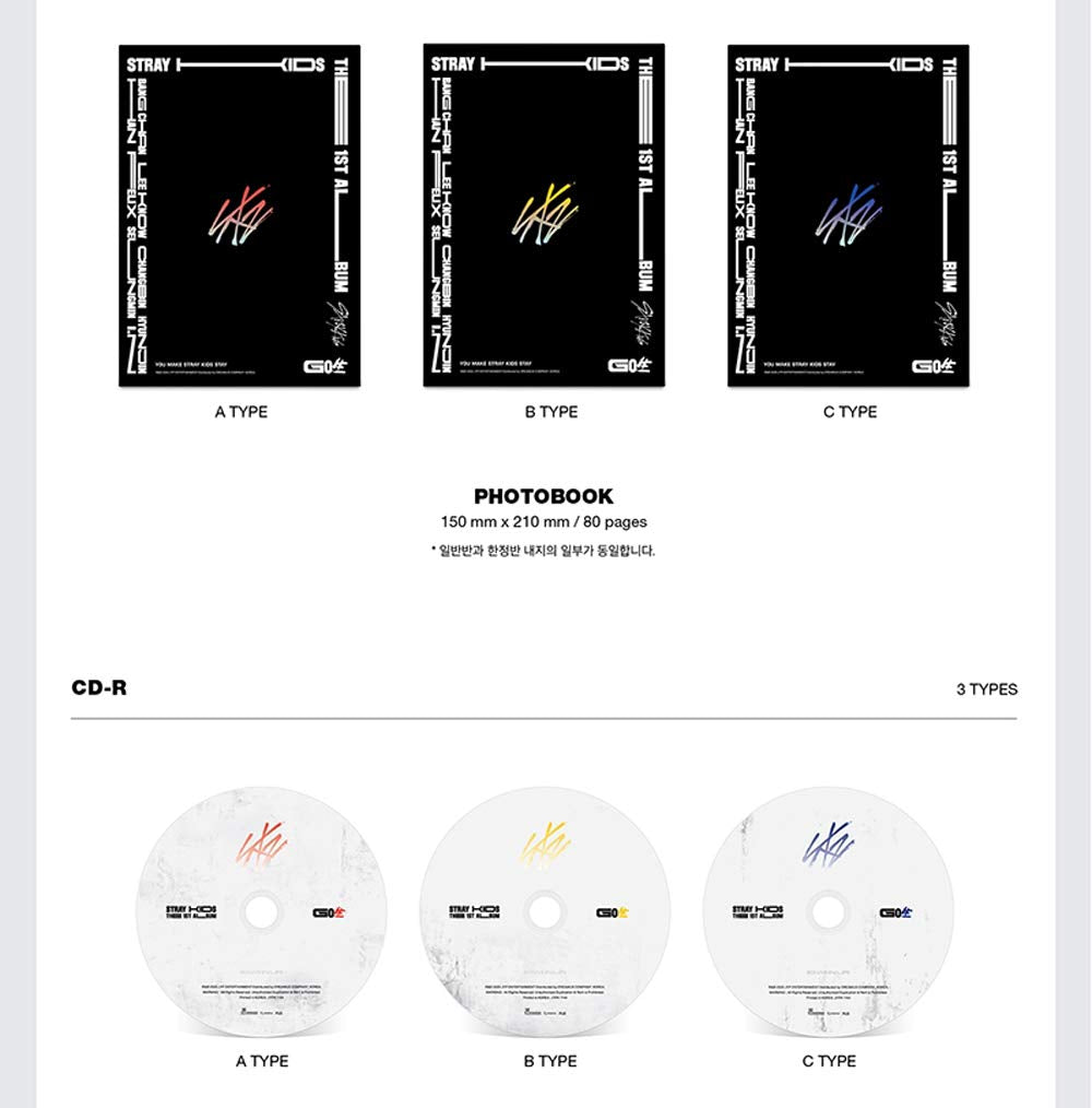STRAY KIDS GO LIVE 生 (Standard Ver.) The First Album C Type CD+Photobook+Photocards+4 Cuts Film+Secr