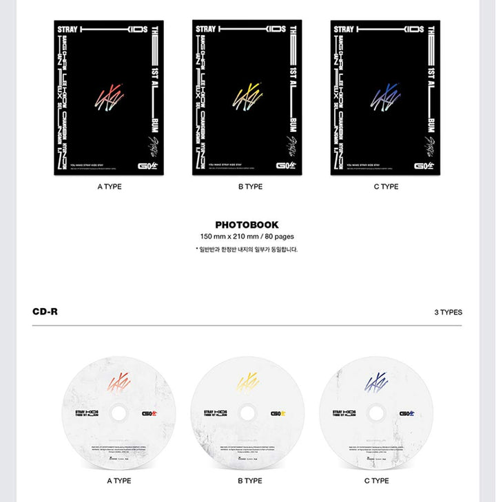 STRAY KIDS GO LIVE 生 (Standard Ver.) The First Album C Type CD+Photobook+Photocards+4 Cuts Film+Secr