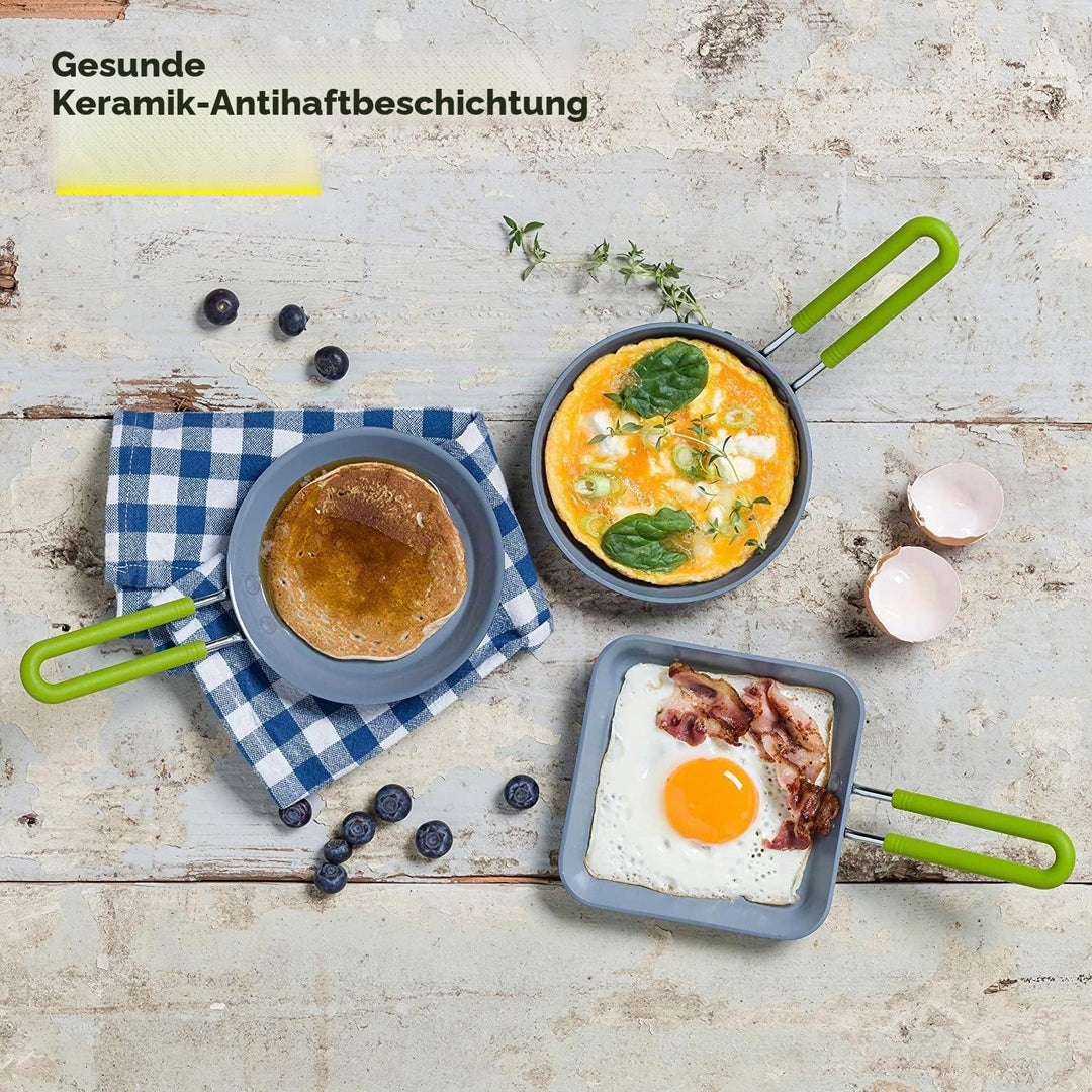 GreenPan Mini Hart eloxierte, Gesundheitsfördernde Keramische Antihaft-Edelstahlpfanne 14 cm rund, P