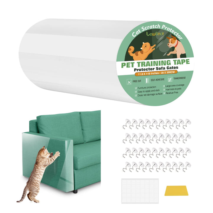 Lewondr Kratzschutz Sofa Katze, 30 × 300 cm Katzen Kratzfolie Sofa, Katze Kratzschutz Schutzmöbel mi