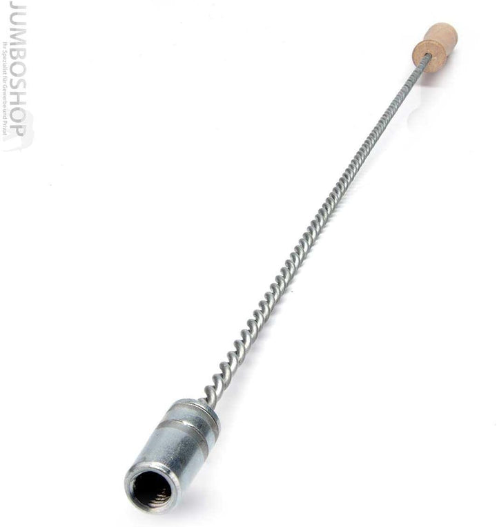 Schubstange Kesselstab FLEXIBEL Holzgriff M12 Länge 80cm + 120 mm Heizkesselbürste Kesselbürsten Ofe