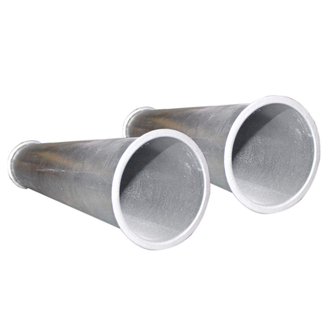 silos24 2 Stück Pellet Füllrohr 500 mm lang DN 100 Stahl verz. Bördelrandrohr
