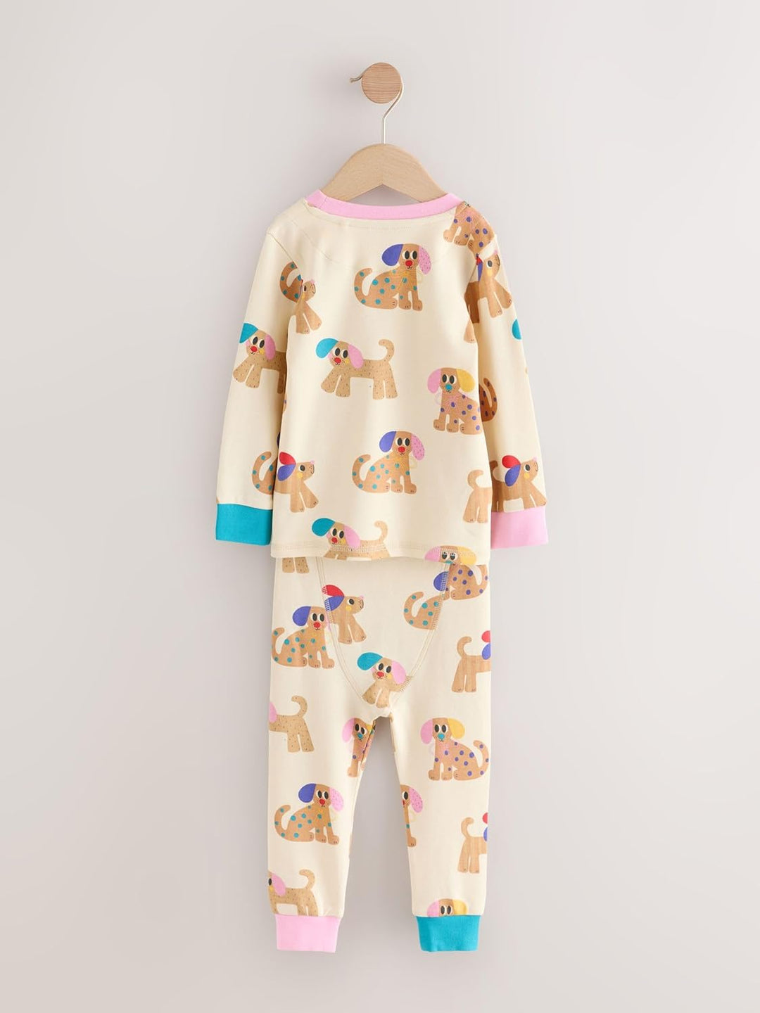 NEXT Mädchen Snuggle Schlafanzüge, 3er-Pack 104-110 Red/Navy Dog Applique, 104-110 Red/Navy Dog Appl