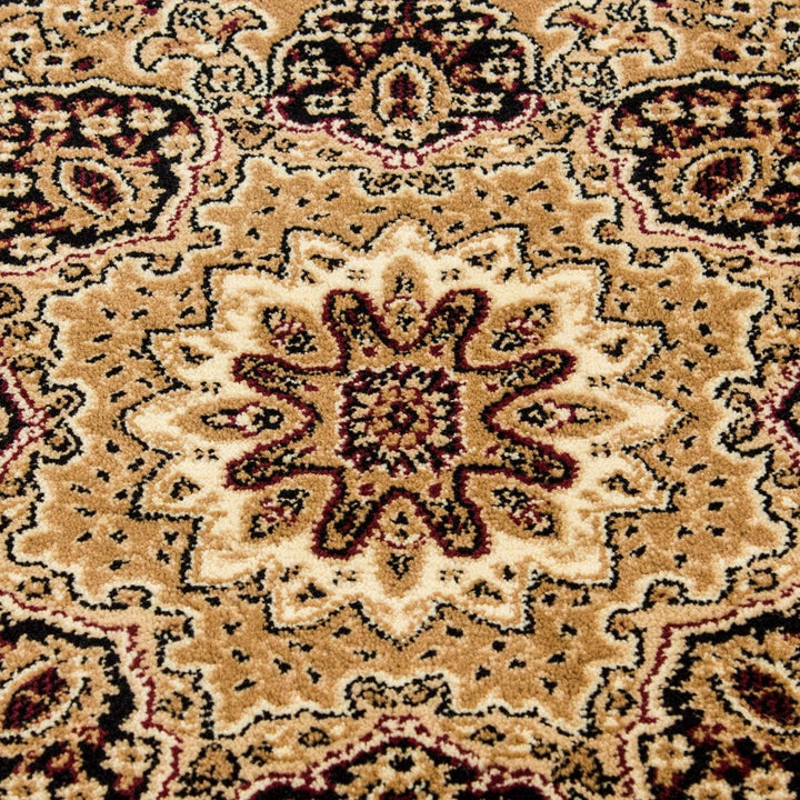 Carpetsale24 Teppich Wohnzimmer Traditioneller Orientalisch Design Beige 160 x 230 cm - Kurzflor Tep