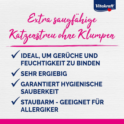 Vitakraft Magic Clean, Katzenstreu, Hygiene-Streu aus Mineralkügelchen, nicht klumpend, besonders st