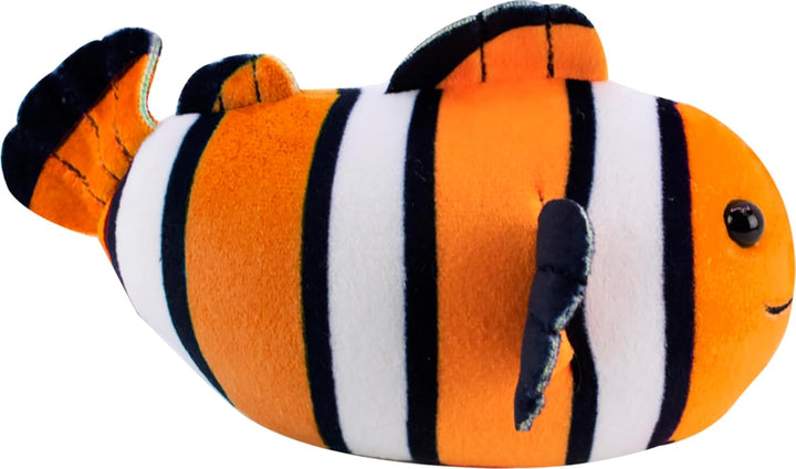 ZHU ZHU Aquarium – Moon der Clownfisch – Orange & Weiss – Weiches & interaktives Plüschtier für Kind