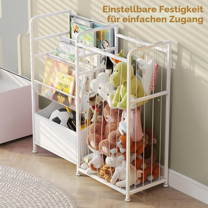 BBLIKE Bücherregal Kinder, Kinderregalmit Stofftier Aufbewahrung - Multifunktionales Kinderzimmer Re