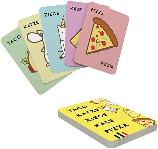 Asmodee | TOGGO Toys | Blue Orange | Taco Katze Ziege Käse Pizza | Partyspiel | Kartenspiel | 2-8 Sp