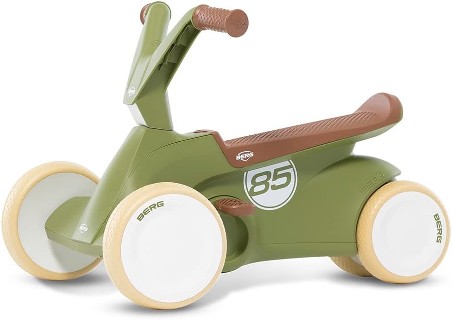 Berg GO² 2in1 Rutschauto Retro Grün | Rutscher und Laufrad, Kinderrutscher, Kinderauto mit Ausklappb