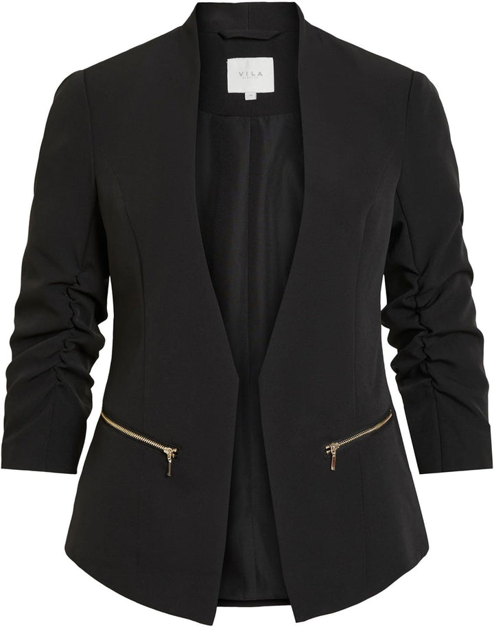 Vila Damen Blazer 36 Schwarz, 36 Schwarz