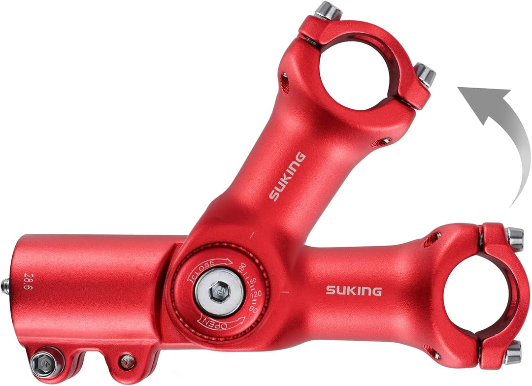 CYSKY Verstellbar Vorbau 25,4 60mm/80mm/100mm 0-90 Grad Verstellbar MTB Vorbau Lenker Vorbau Verstel