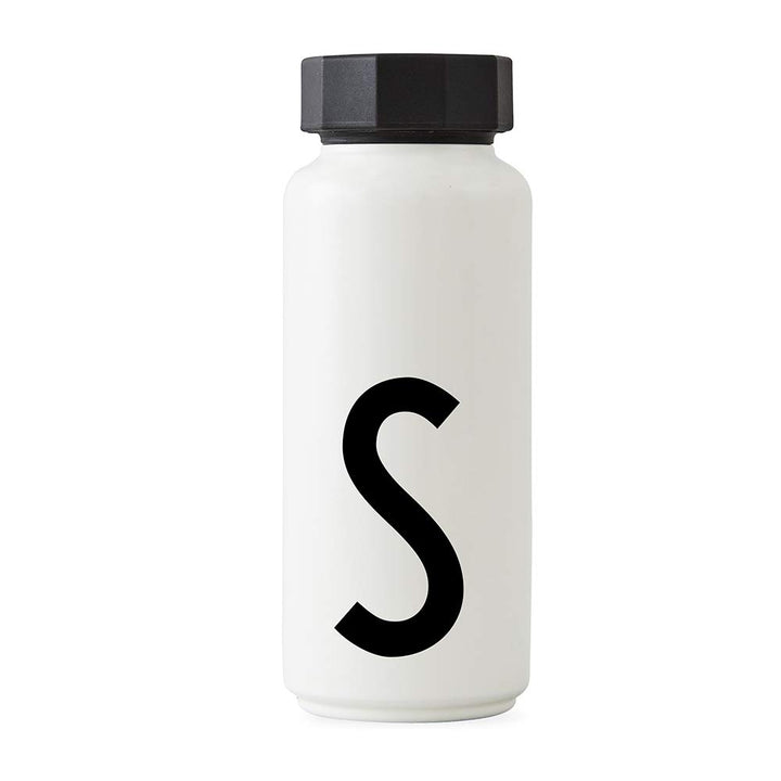 Design Letters Persönliche Edelstahl Trinkflasche Weiss (S) |500 ml| Kohlensäure geeignet BPA-Frei T