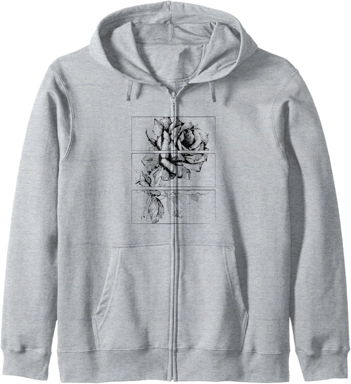 Black Roses Aesthetic Clothing Soft Grunge Clothes Goth Punk Kapuzenjacke