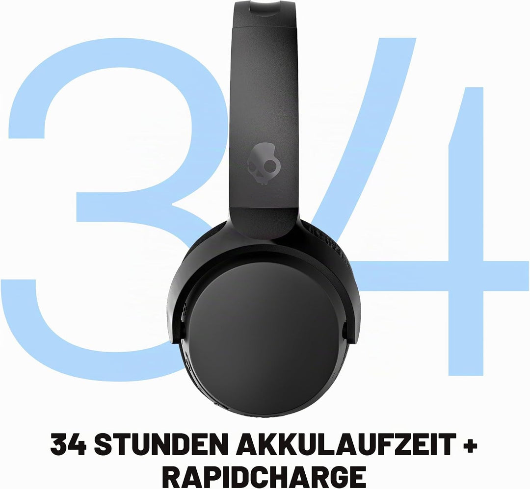 Skullcandy Riff 2 On-Ear Wireless-Kopfhörer, 34 Std. Akkulaufzeit, Mikro, Kompatibel mit iPhone, And