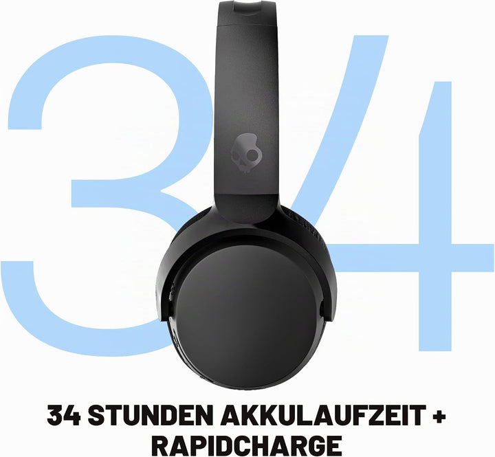 Skullcandy Riff 2 On-Ear Wireless-Kopfhörer, 34 Std. Akkulaufzeit, Mikro, Kompatibel mit iPhone, And