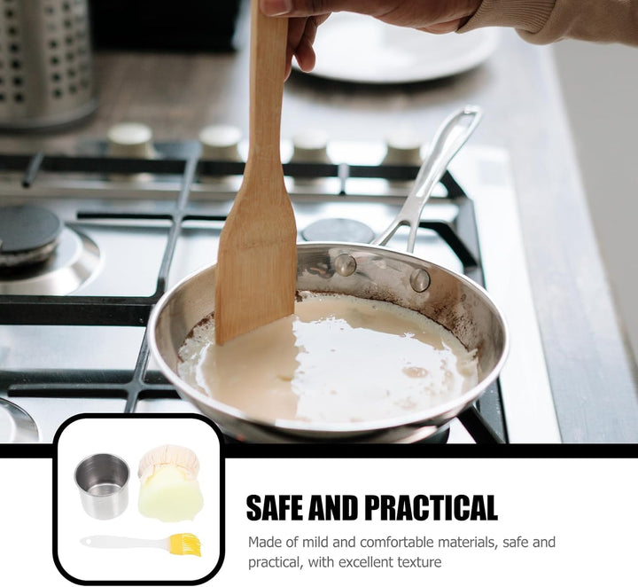Doitool Edelstahl ÖL Pinsel FüR Pfannkuchen - Praktischer ÖL Applikator Mit 9.5 Cm Durchmesser FüR G