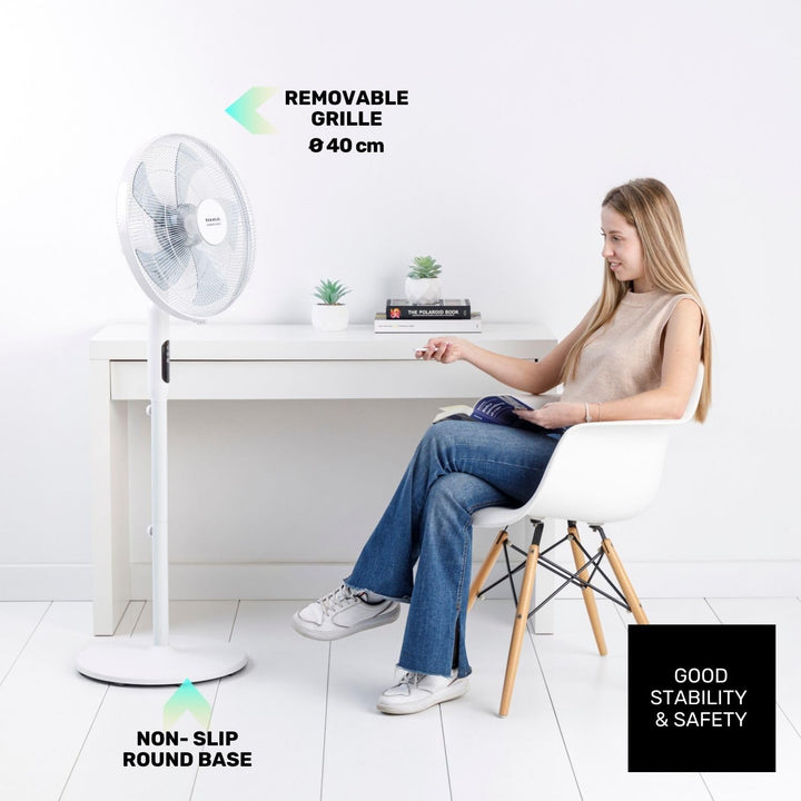 Taurus - 3-in-1 Ventilator Ice Brise Silence 24W | Flüsterleiser DC-Motor | 3 Modi | 5 Flügel | Time