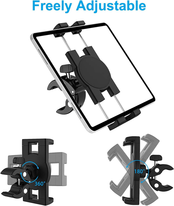 woleyi Tablet Mikrofonständer, Mikrofon Musikstand Lenker Tablethalterung [360°Drehbar & Stabil] für