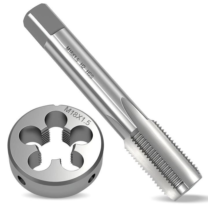 2 Stück M18 X 1,5mm Gewindeschneider und Gewindeschneideisen, Gewindeschneid set M18* 1,5mm，Metrisch