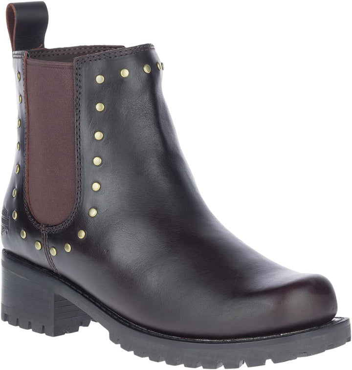 HARLEY-DAVIDSON Damen Ashby Schlupfschuh Stiefel 36.5 EU Braun, 36.5 EU Braun