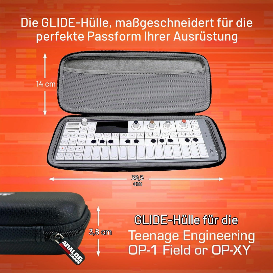 Analog Cases Glide Case für Teenage Engineering OP-1 oder vergleichbare Synthesizer (Transporttasche