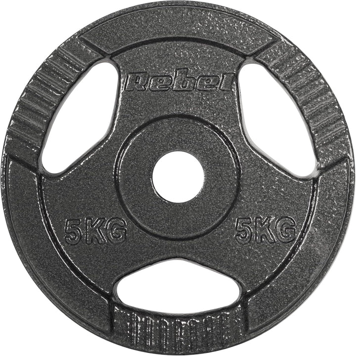 Rebel Lastengarnitur Gusseisen 4x5kg Bohrung 31mm Teller mit Griffschalen RBA-2134