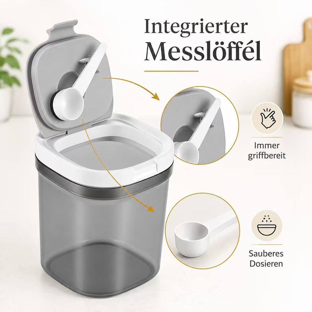 Kaffeedose, 1300 ml Vakuumdose mit Löffel Lichtundurchlässiger