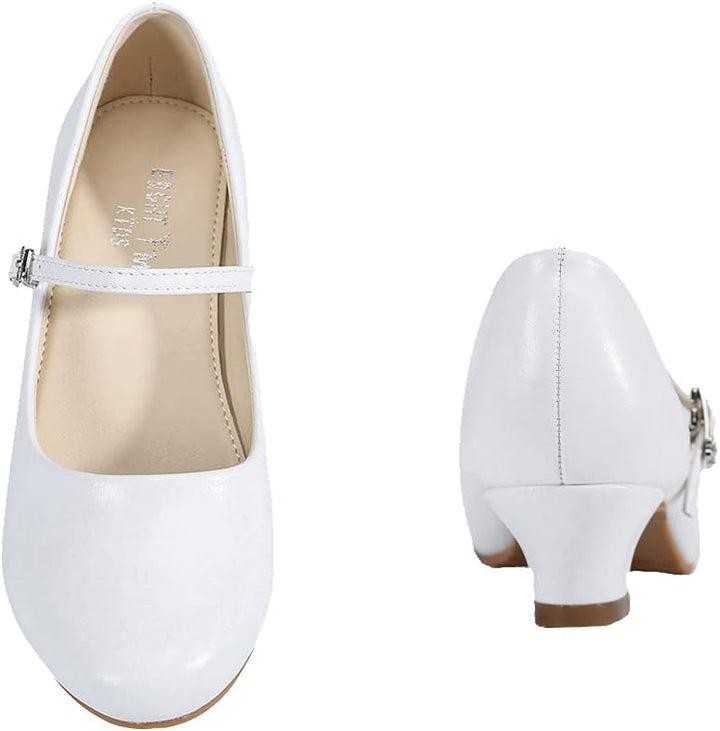 EIGHT KM - Mädchen High Heel Kleid Schuhe - Mary Jane Prinzessin Hochzeit Pumps - Funkelnder Glitzer